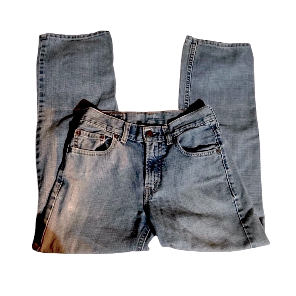 Vintage Red Tab Levi's 550 Relaxed Jeans Distressed wash Slim 14 25 x 27